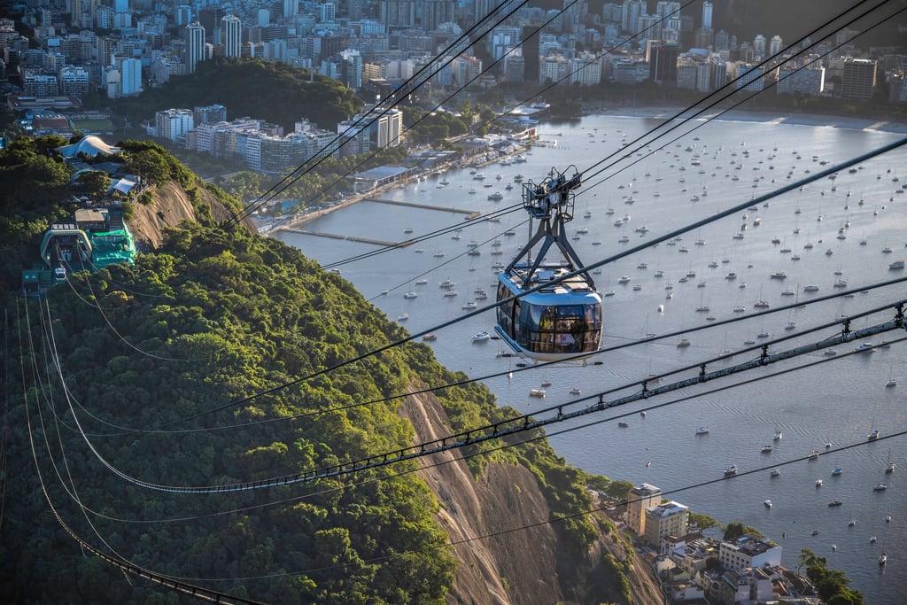 Rio de Janeiro seen from above, with Sugarloaf and the bay