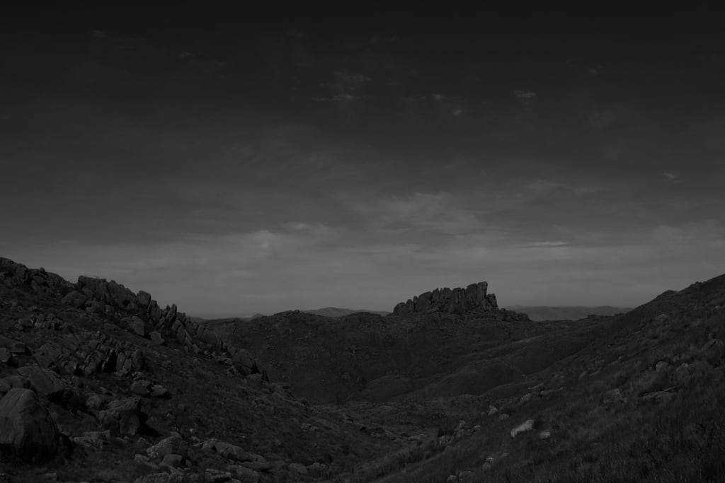 The rock towers of Pico das Prateleiras in the high section of Itatiaia National Park